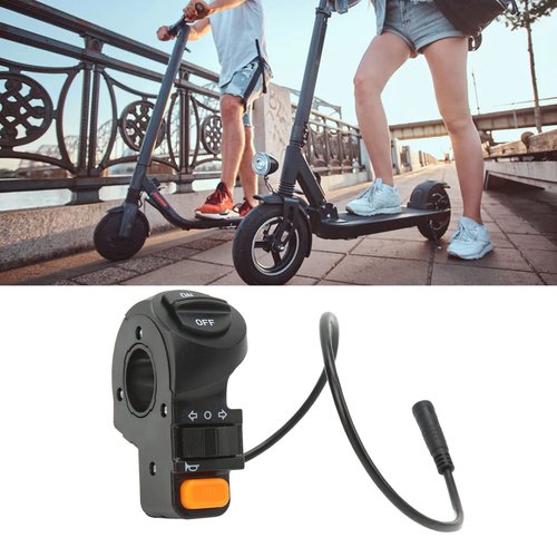 Jauarta Electric Light Switch Handlebar Mount ABS Easy Installation Turn Light Switch for Electric Scooter