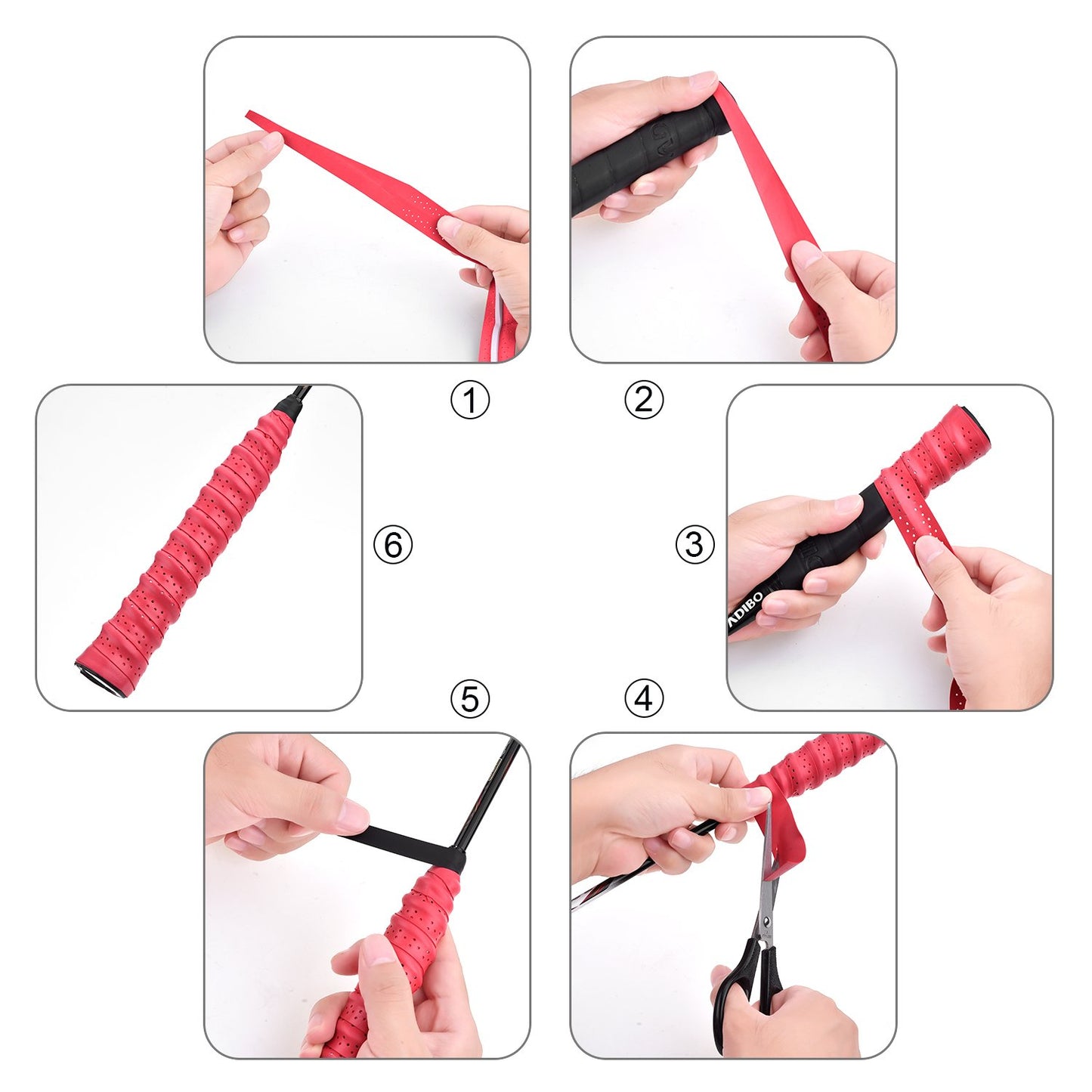 Pangda 9 Pack Badminton Racket Grips for Anti Slip and Absorbent Wicking Grip Tape for Badminton Racket Overgrips Tennis Grips Pickleball Paddle Overgrip