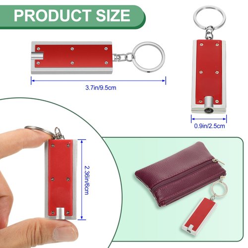 Hicarer 48 Pieces Flashlights Keychain Bulk Mini Powerful LED Keychain Lights Portable Flashlight for Emergency Camping Outdoor Equipment Party Bulk Gifts
