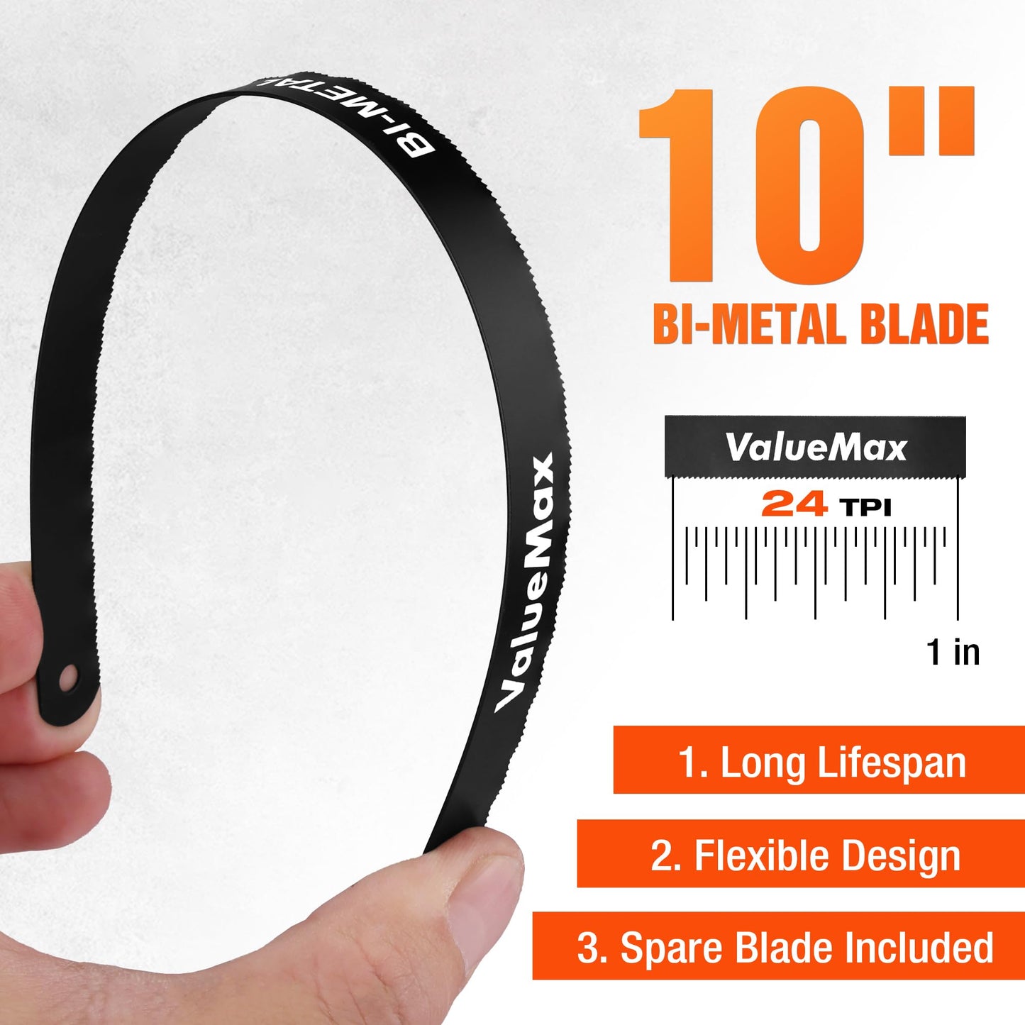 ValueMax Hacksaw, Mini Metal Saw with Extra 1 Piece Bi-Metal 10 Inch Blade, Aluminum Small Hack Saw for Wood Plastic