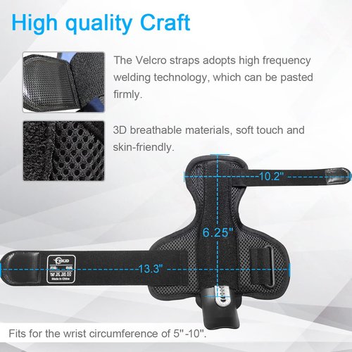 HKJD Thumb Spica Splint Reversible Thumb Brace for Pain Relief, Arthritis, De Quervain's tenosynovitis, Sprains, Strains, Carpal Tunnel & Trigger Finger Immobilizer Adjustable Wrist Strap