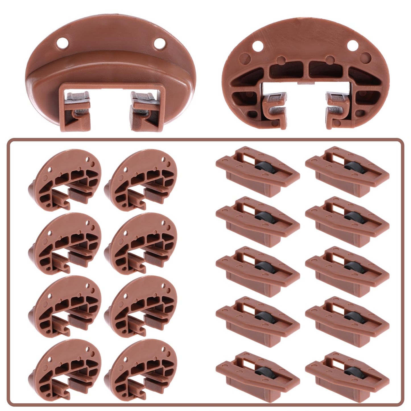 10PCS Drawer Slide Track Guide Glide for kenlin for Rite Trak 2 for Center Mount Drawer for Dressers, for Hutches and for Nightstand Drawer