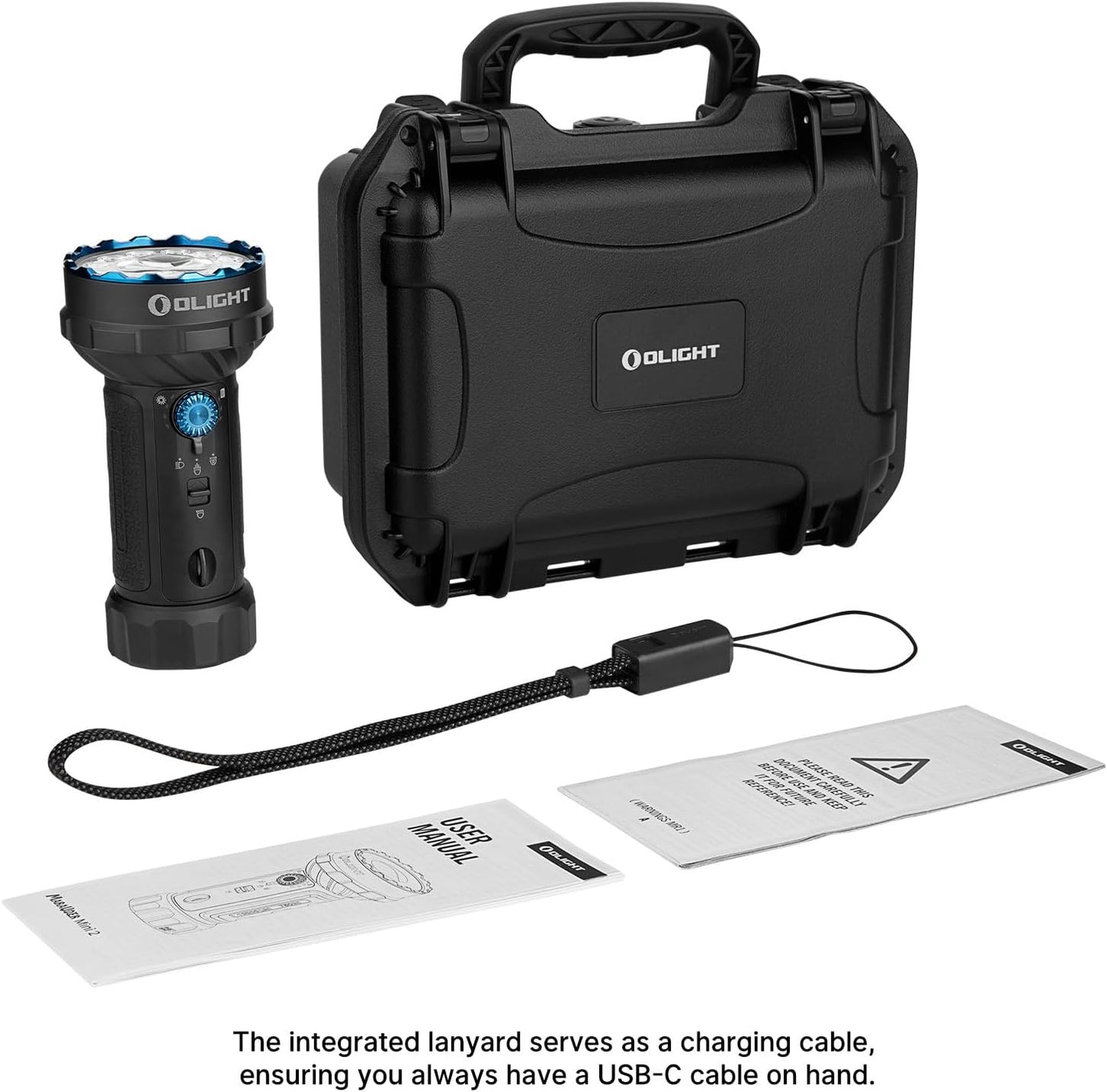 OLIGHT Marauder Mini 2 Bright Flashlight - 10,000 Lumen Rechargeable Light with 750m Beam Distance | 5 Lighting Modes for Outdoor Use (Black)