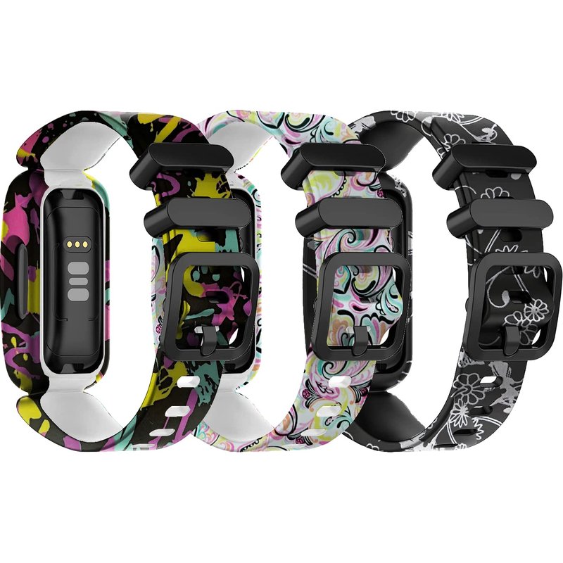 ECSEM Watch Wristbands Compatible for Fitbit Ace 3 Band Replacement Adjustable Sport Strap Breathable Silicone Bands for Fitbit Ace 3
