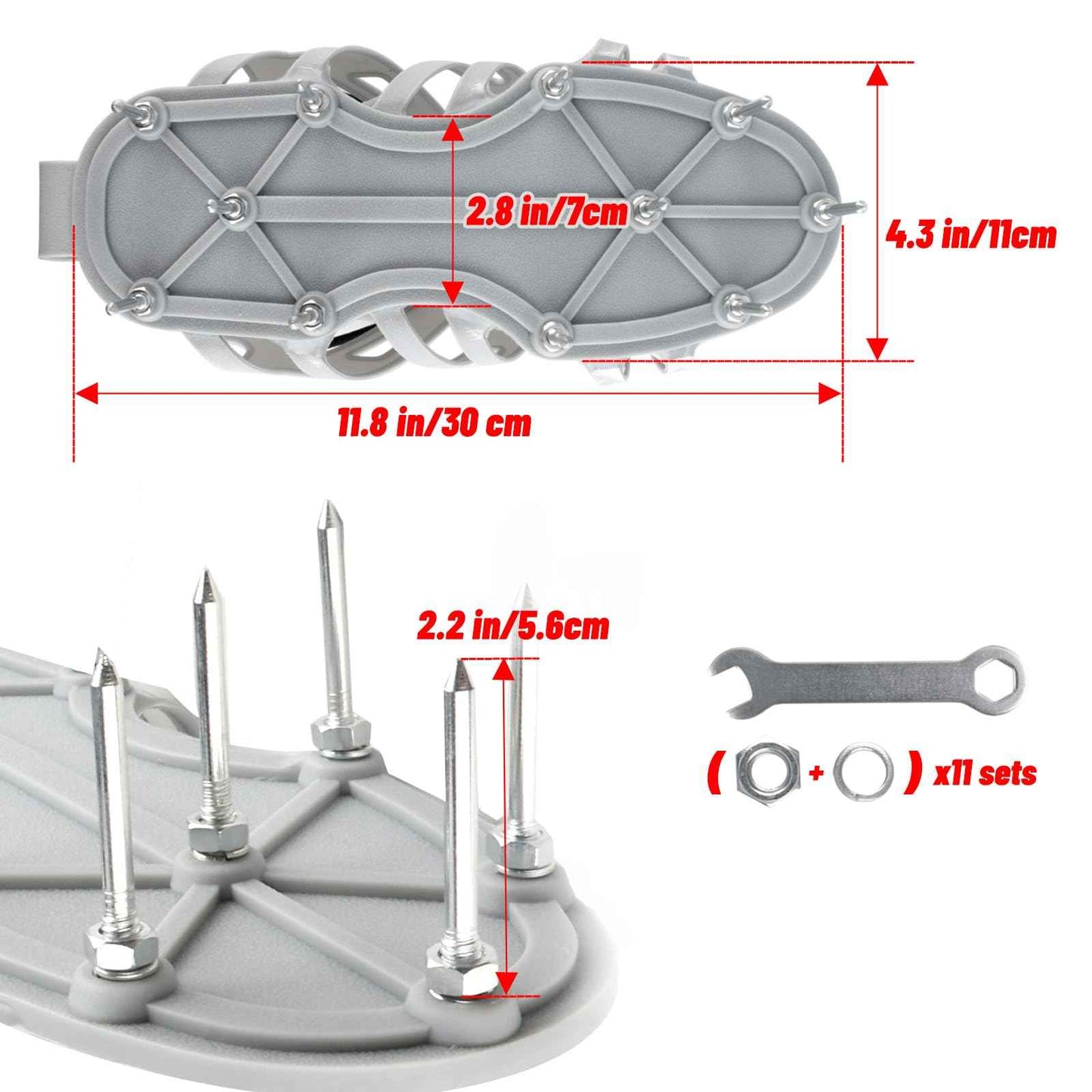 JIAN BOLAND Lawn Aerator Shoes - Wrap Around Lacing Design Spiked Shoes for Lawn Aerator, Flexible Bendable Sole Walk Freely One Size Fits All, Grass Aeration Spikes Tools