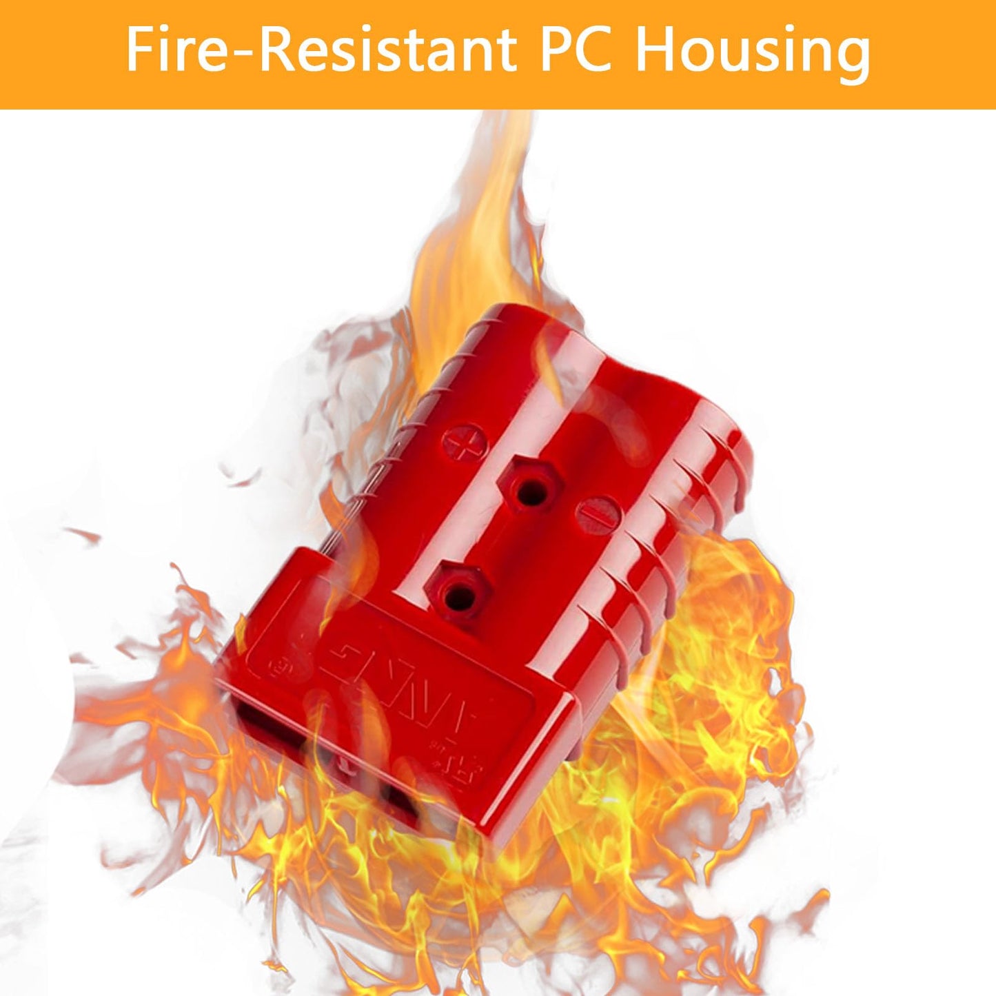 BFXM Anderson Connector 4 Pcs, 50 Amp 12-36v Batteries Quick Connect/Disconnect Plug Kit, Connectors for 6 to 12 Gauge Cables, for Car Bike ATV Winches Lifts Motors More,SB50 Red