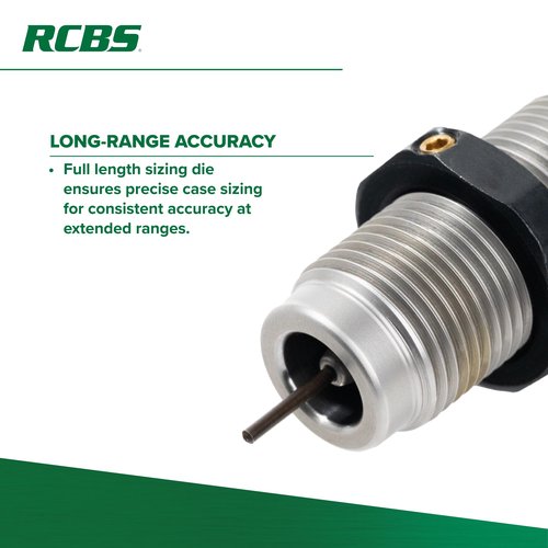 RCBS Full-Length Die Set .338 Lapua, Precision Reloading Die Set for Long-Range Shooting