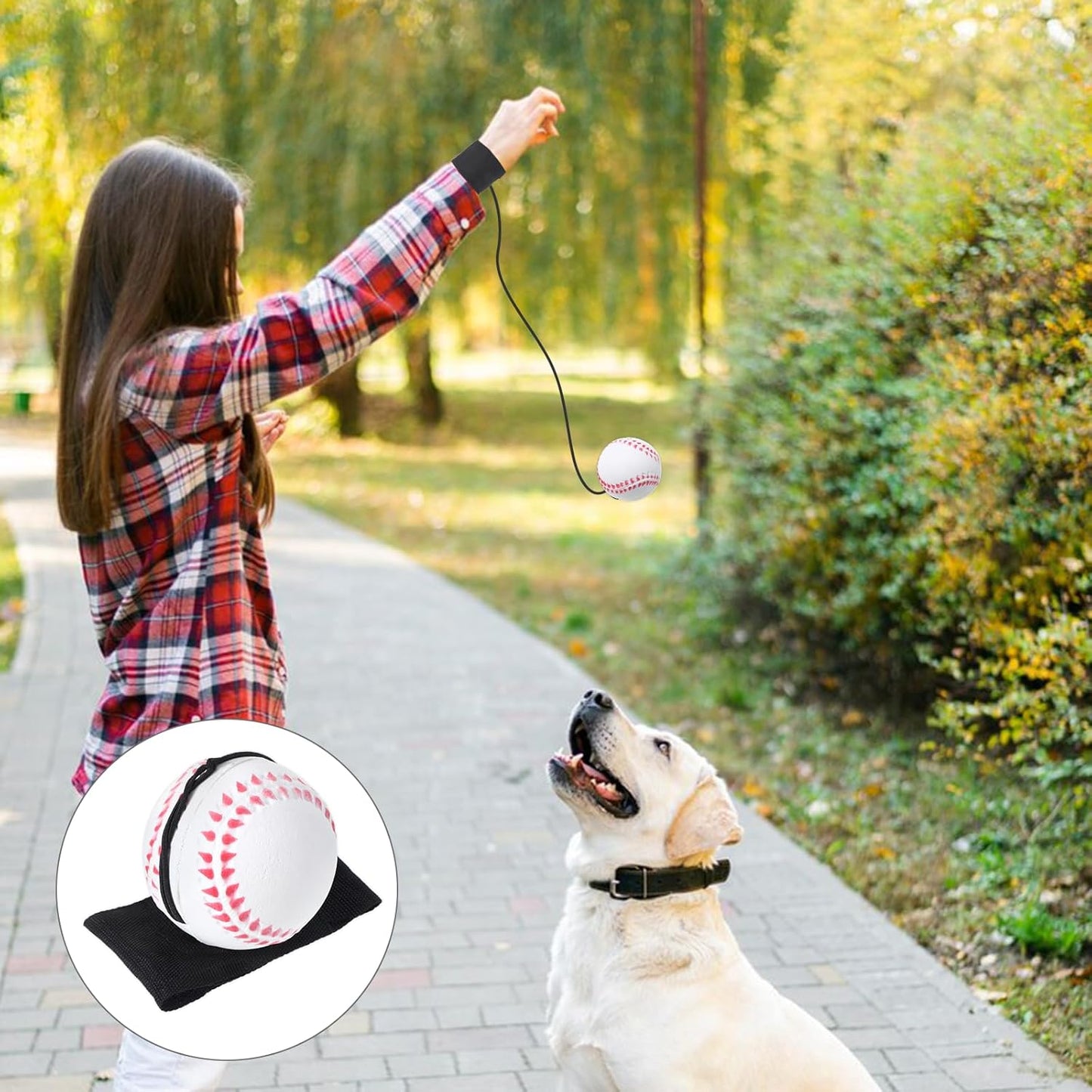 Skiennix Wrist Ball Set - 4PCS Rebound Balls with Strap for Fun Outdoor Exercise & Baseball Gifts