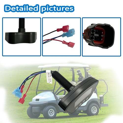 Golf Cart Keyless Ignition Switch System Compatible with EZGO TXT, Club Car DS Precedent Tempo Onward, Yamaha G22 G29 Golf Carts, One Click Start/Battery Level Display