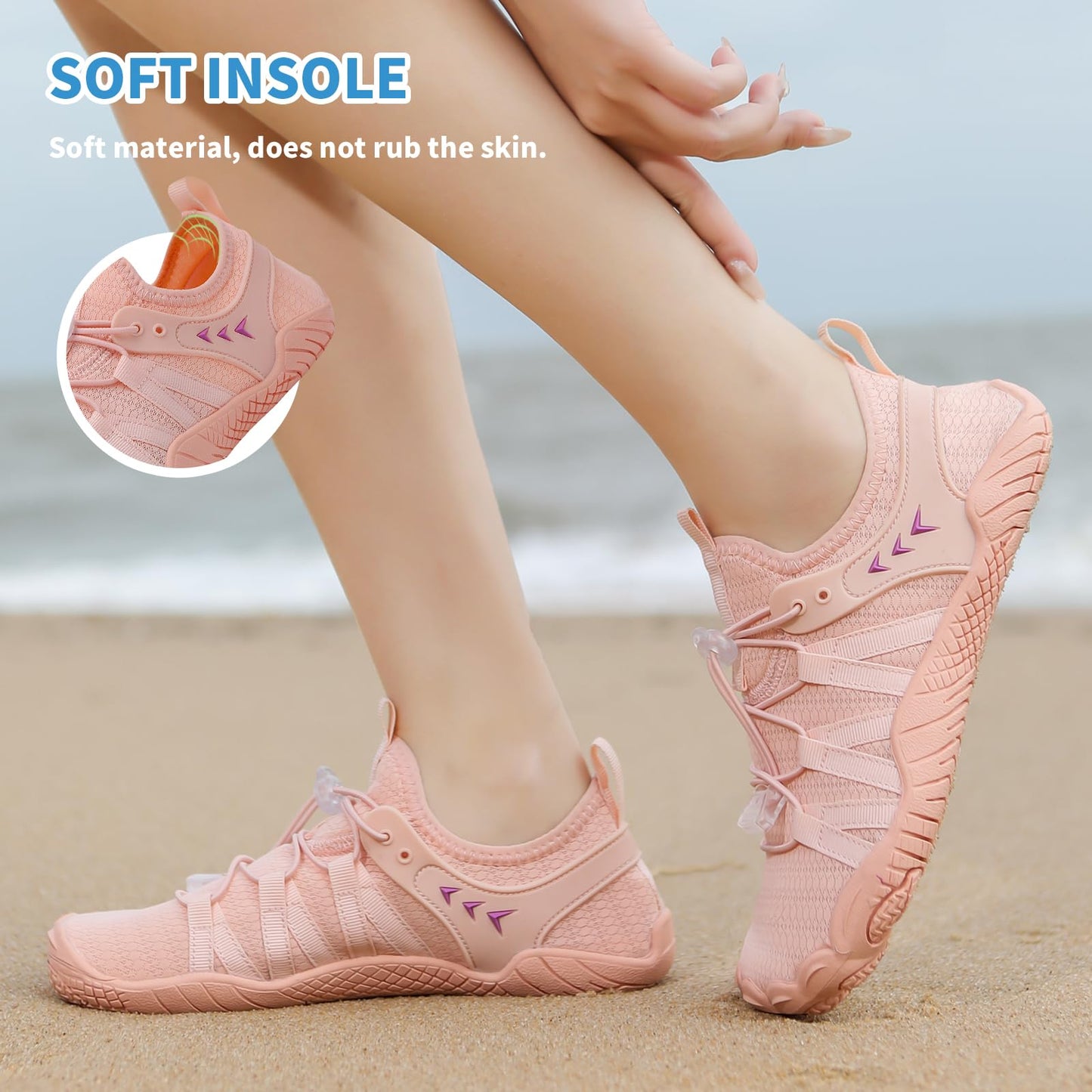 Water Shoes for Women Men Beach Women Swim Pool River Barefoot Quick Dry Slip-on for Pool Beach Surf Water Park Yoga