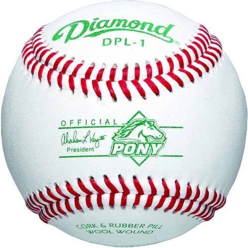 Diamond Pony League Baseballs - Competition Grade Quality | Dozen Pack
