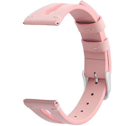 ID208 Plus Smart Watch Band, Lamshaw Slim Vintage Leather Strap Replacement Compatible for Quican ID208 Plus 1.8 Inches, aeac ID208 Plus, WMK ID208 Plus 1.8 Inches Smart Watch, Fitpolo ID208 Plus 1.8'' Smart Watch (Pink)
