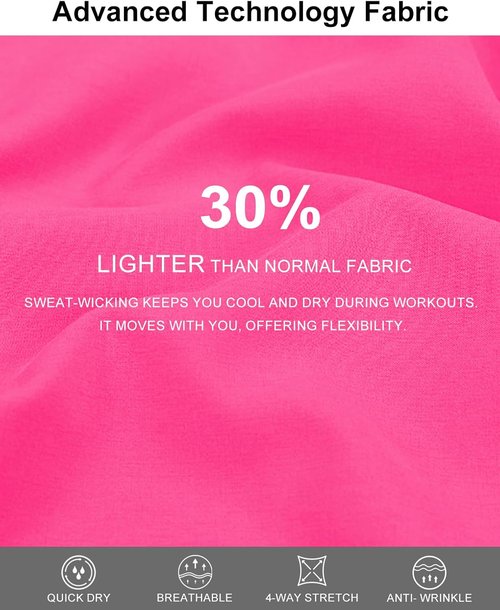 BMJL Women's Running Shorts - Elastic High Waisted with Pockets | 2.5" Quick Dry Athletic Shorts