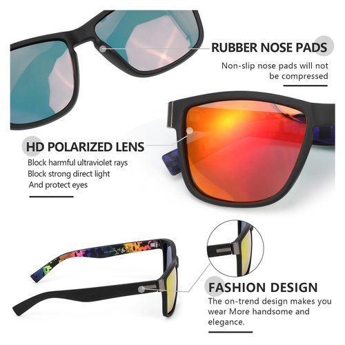 Hifot Polarized Sunglasses Men Women 3 Pairs, Sun Glasses for Cycling Driving Fishing, Sports Eyeglasses for Running Golf