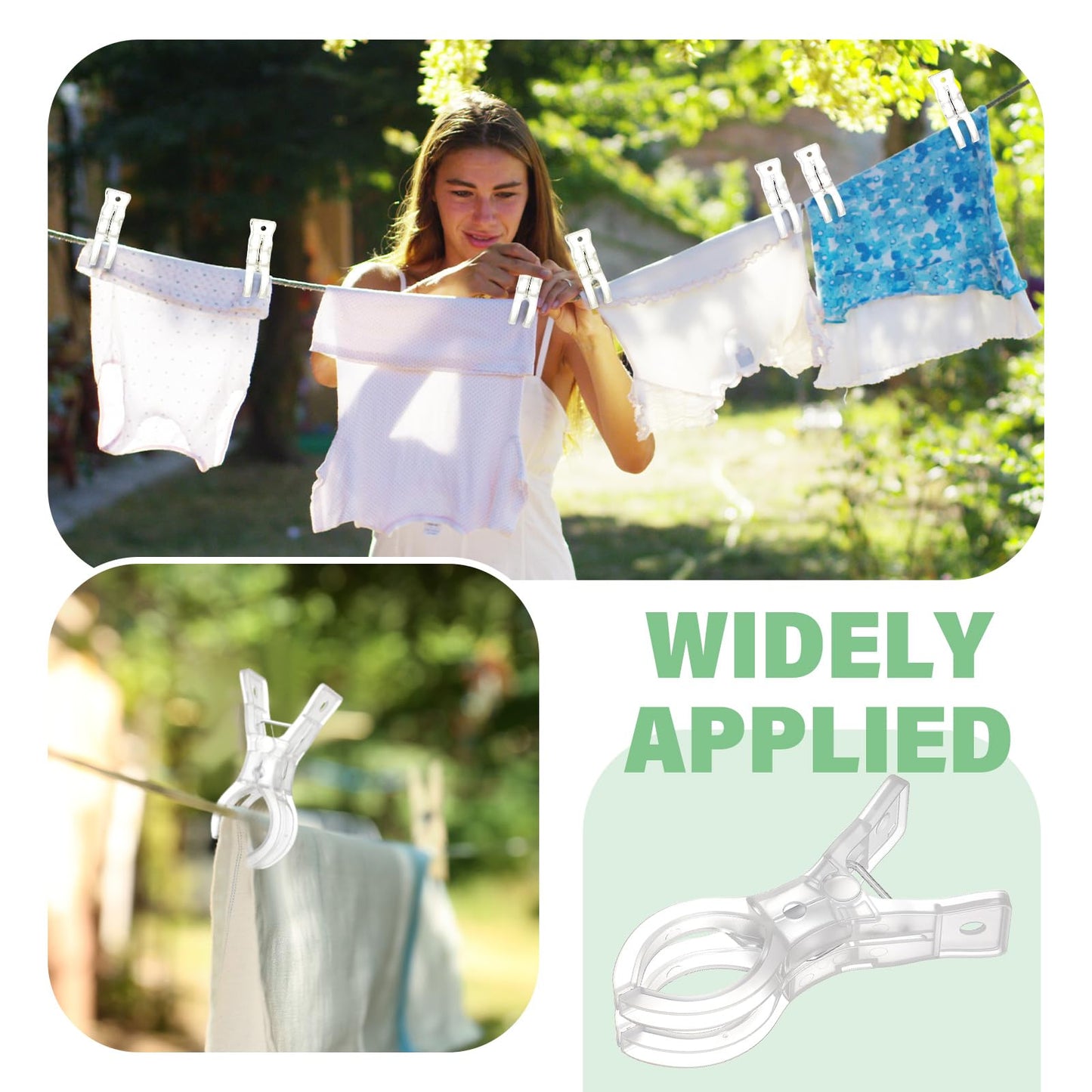 LemonRoad 10 Pack Large Balloon Arch Clips Plastic Transparent Backdrop Spring Clamps 3.5 Inch Heavy Duty Clip for Balloon Arch Kit Birthday Decoration Crafts Woodworking Photography Studios (Clear)