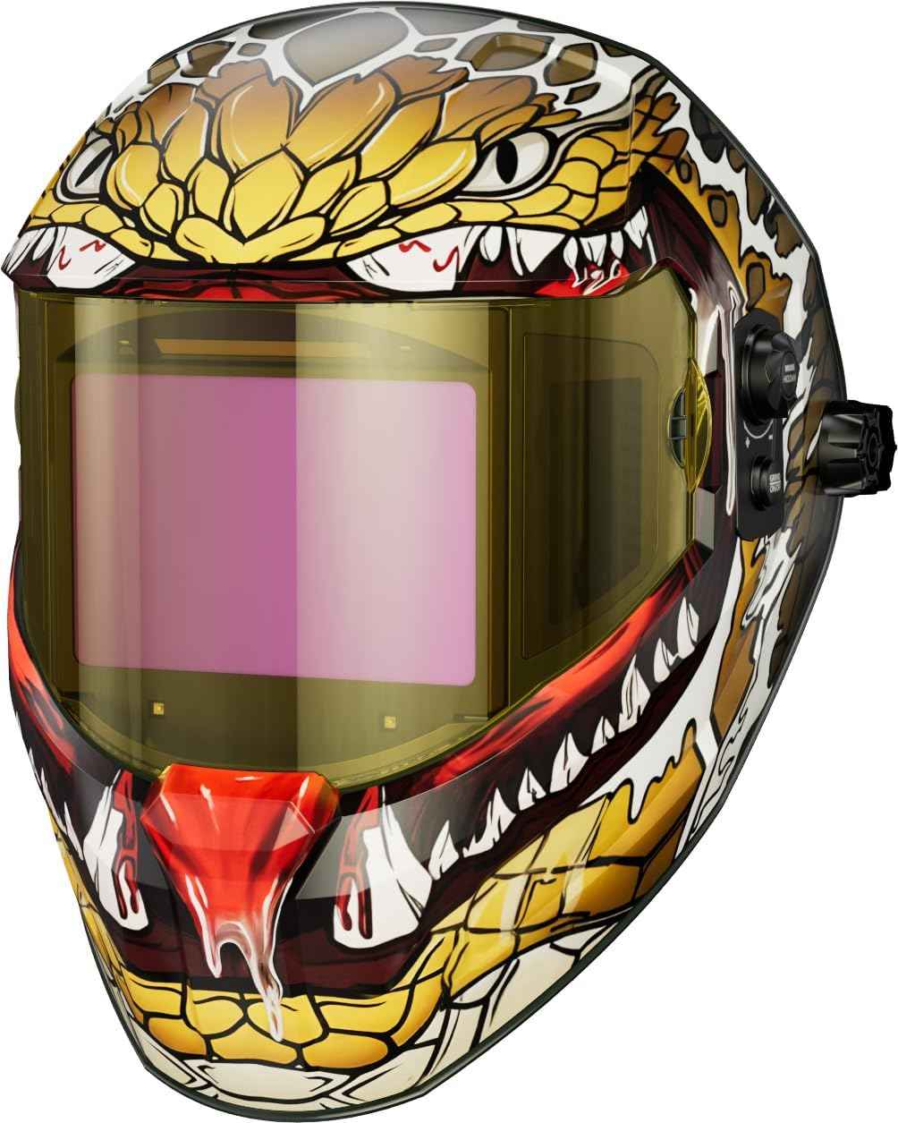 ANDELI Auto Darkening Welding Helmet - 180° Panoramic View, Solar & Rechargeable, True Color Shade 4/5-9/9-13