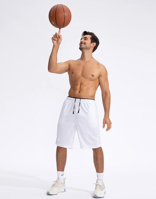 G Gradual Men's Basketball Shorts - Lightweight Quick-Dry 11" Athletic Shorts with Zipper Pockets