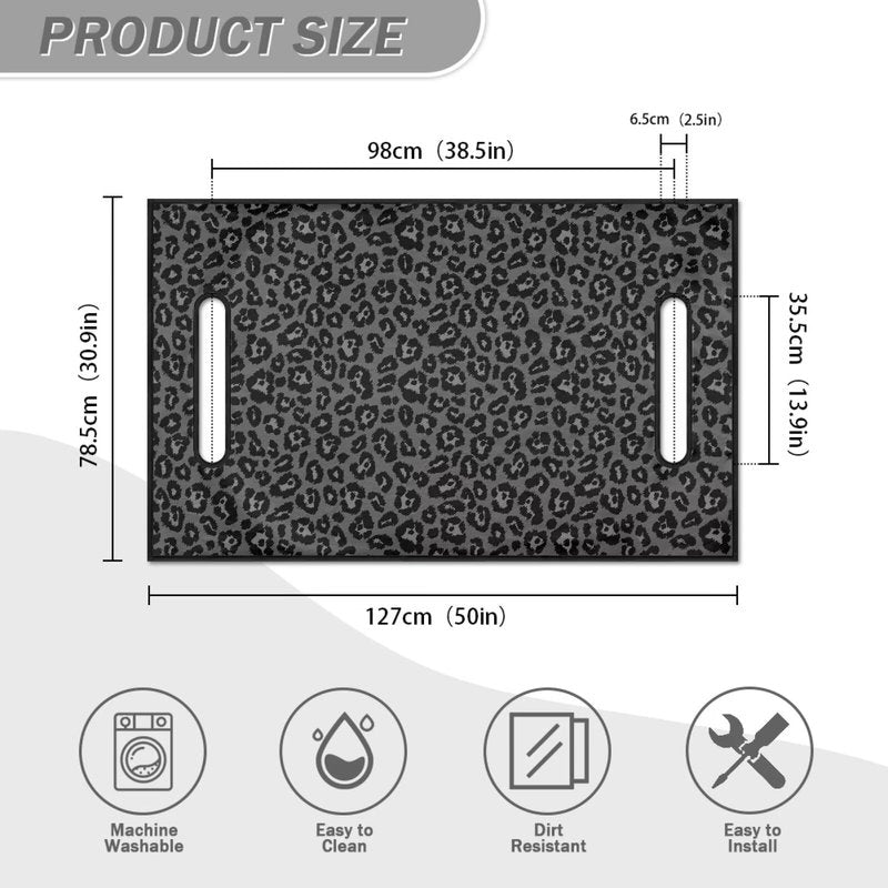 Flashideas Black Leopard Print Golf Cart Seat Towel Blanket Covers Portable Club Car Seat Cover Travel Sports Cart Seat Cushion Accessories