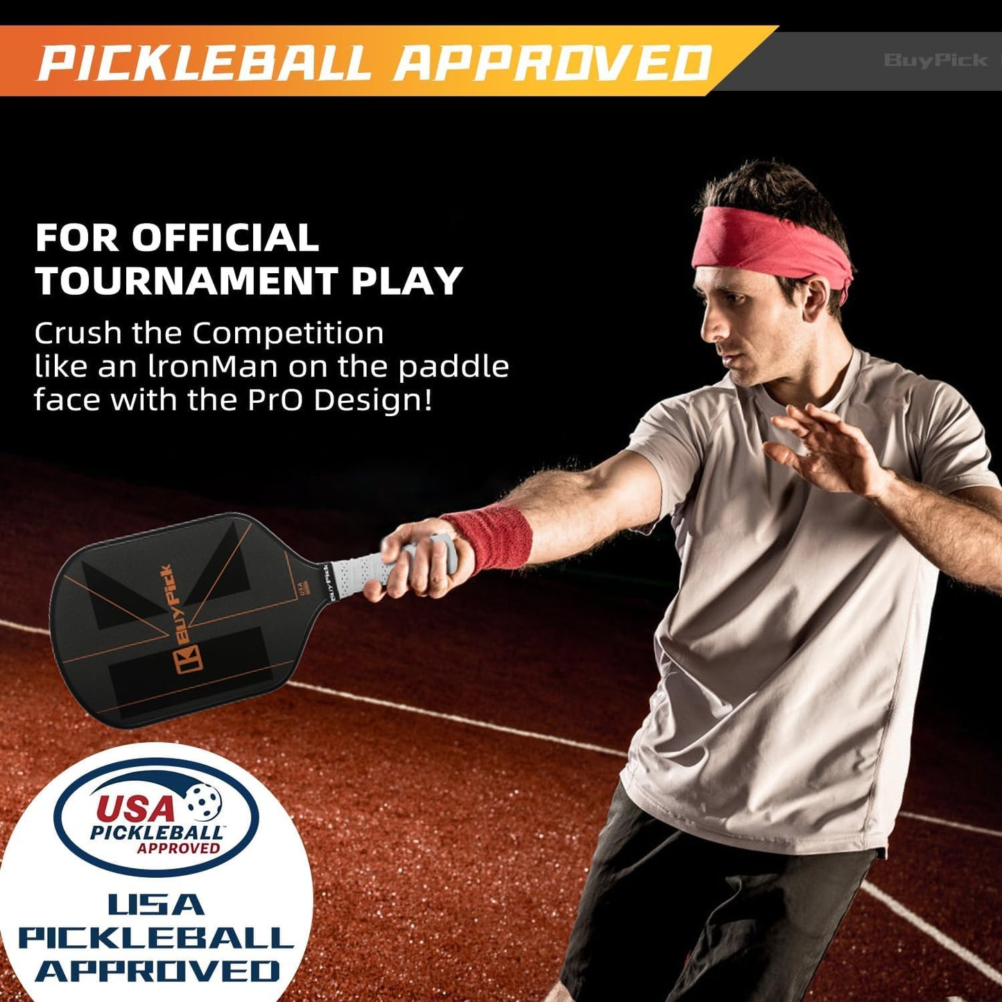 Pickleball Paddles, Pro Carbon Fiber Pickleball Paddle 16 mm Honeycomb Core, USAPA Approved Lightweight Rackets, Pickleball Paddles Set of 2 with 4 PE Balls 1 Bag, Pickle Ball Paddle for Men Women
