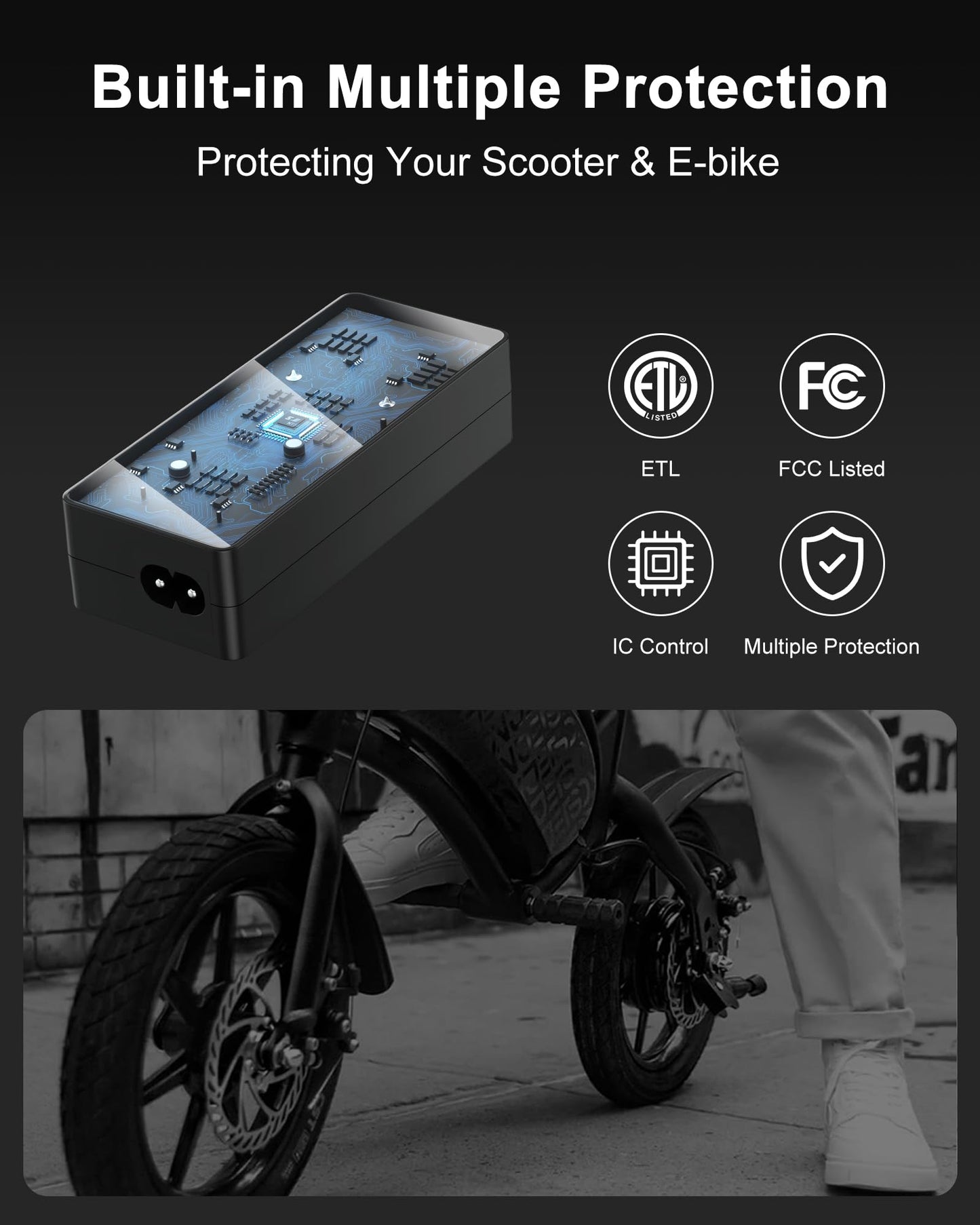 WUKUR 42V Charger Compatible with Jetson Electric Bike Charger for Jetson Bolt/Bolt Pro/Adventure/Metro/Journey/LX10/Atlas/J5/J8 JY-420150 for Jetson Eris Pro/Ora Pro/Racer/Rhythm Scooters