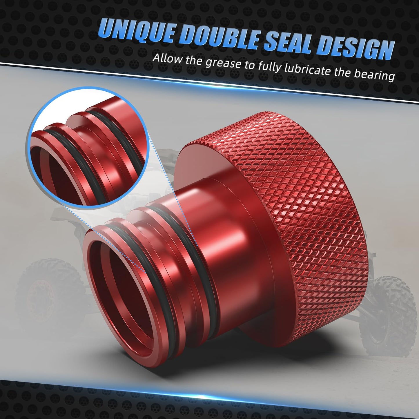 NICECNC Red Aluminum Wheel Bearing Greaser Tool 30MM Compatible with Can Am Outlander 1000 2012-2015, Renegade 1000 2012-2015