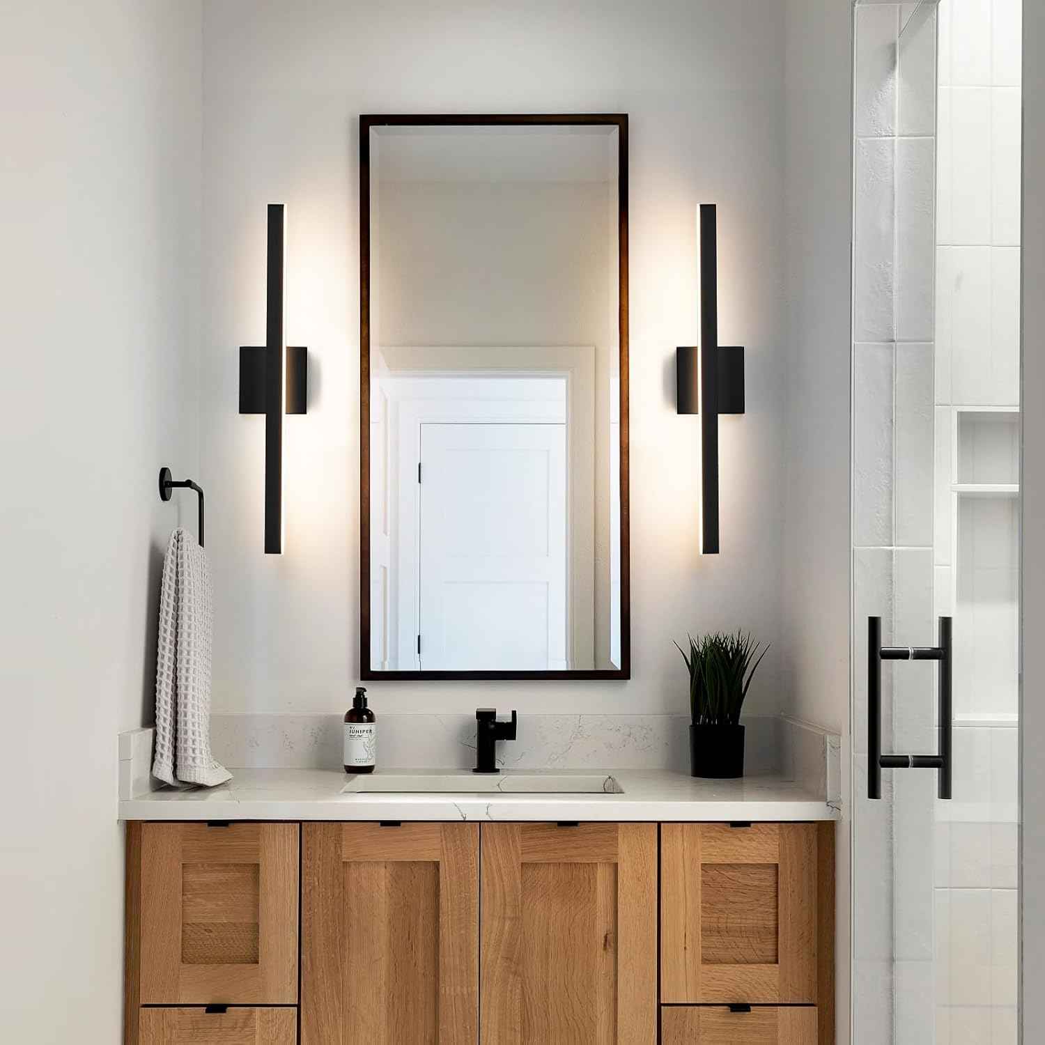 24-Inch Dimmable Gold Bathroom Vanity Light - Modern LED Bar Fixture for Over Mirror