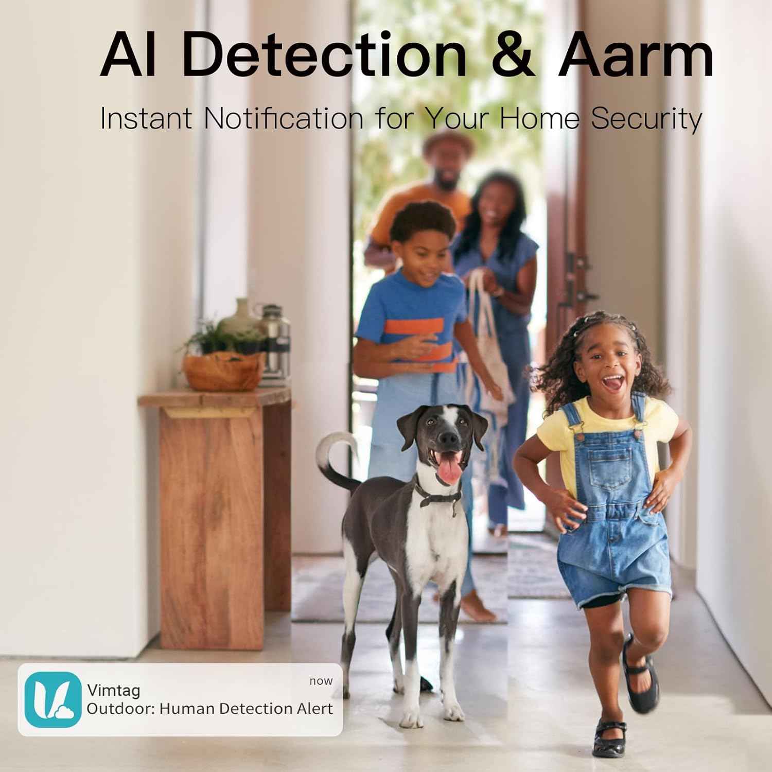 VIMTAG 2.5K Indoor Security Camera with 360° Pan & 2-Way Audio - Pet & Baby Monitor with AI Detection & Night Vision