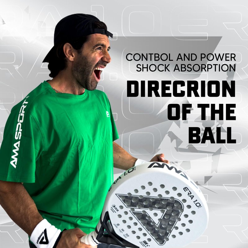 AMASPORT 2025 Era-1.0 Series Pros Padel Racket - 18K Carbon Pala Padel & Color-Changing Tech | Advanced Spin Control & Anti-Vibration Paddle Tennis Racquets | Expert-Level Power & Precision