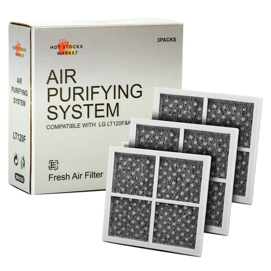 Hot Stocks Market Replacement for LG LT120F Refrigerator Air Filter 3 Pack, Kenmore Elite 469918, 9918, ADQ73214404, ADQ73334008, ADQ73214402