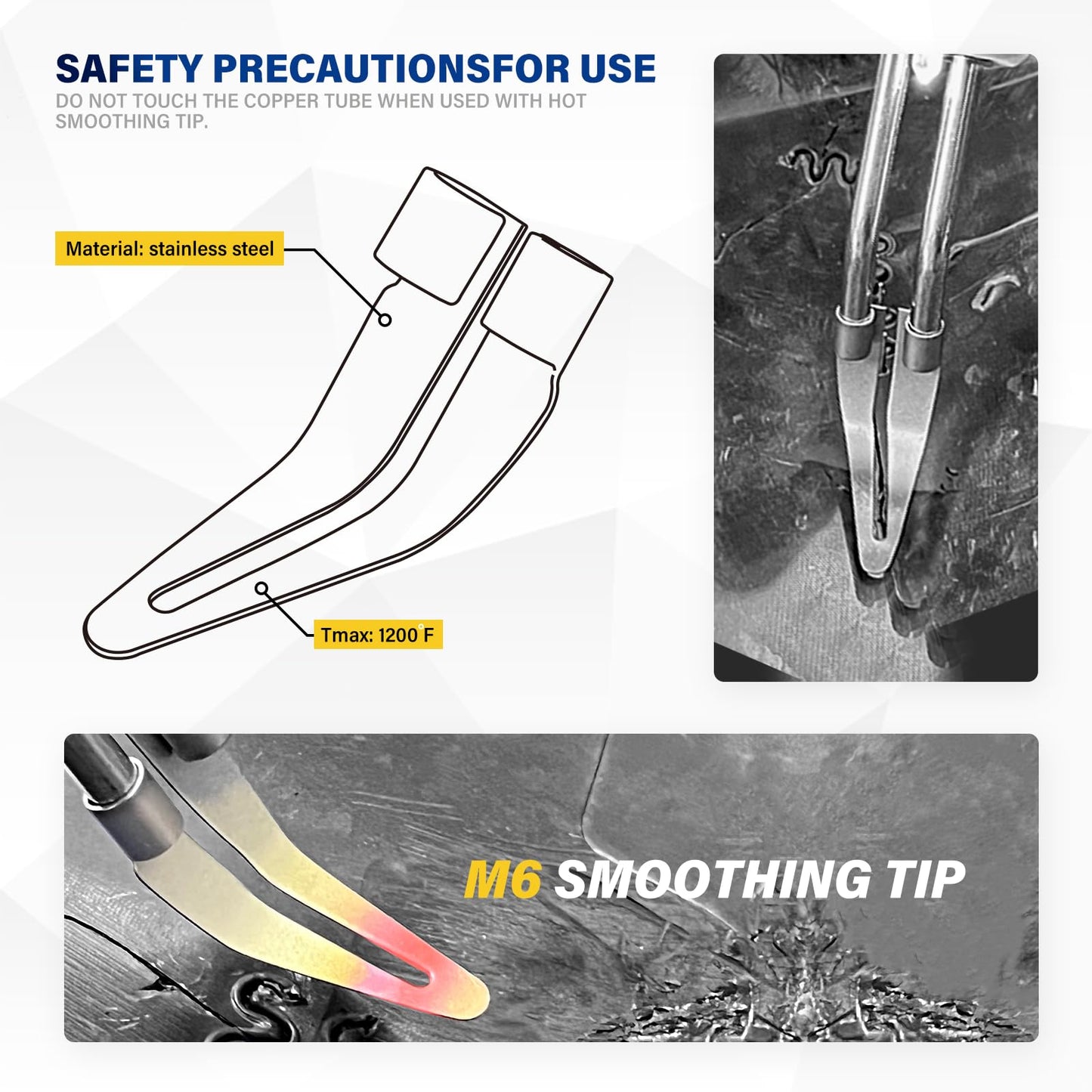 Allturn 5 pcs Plastic Smoothing Tip,Plastic Welding Tip to Repair Car Bumpers,Kayaks,Etc