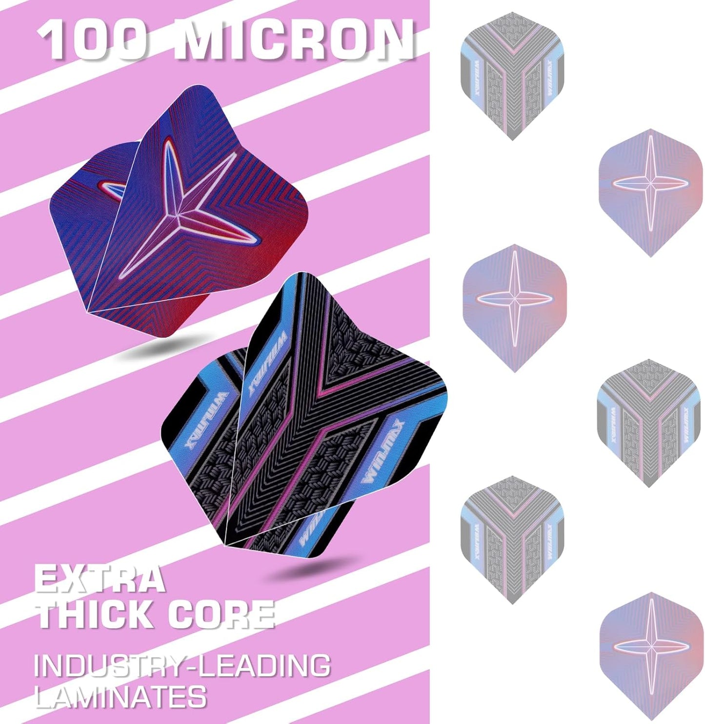 WIN.MAX Darts Metal Tip Set - Professional 90% Tungsten Steel Darts, 20-28 Grams, Includes Extra Flights