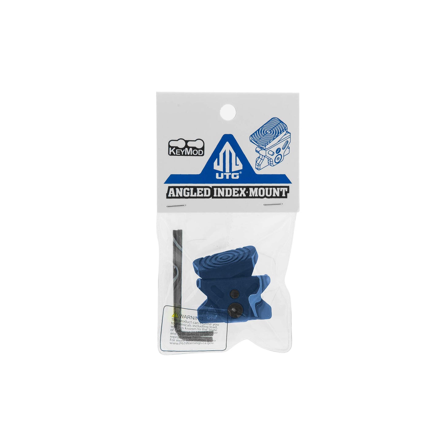 UTG Angled Index Mount, Keymod, Matte Blue