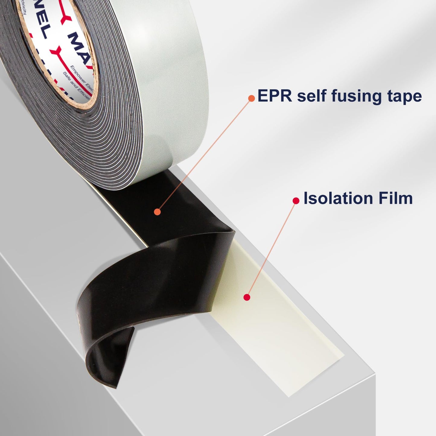 Maxwel Manufacturing Self Amalgamating Rubber Splicing Tape - 3/4 Inch 10 Yards General Purpose Waterproof High Voltage Self Fusing Electrical Insulating Tape