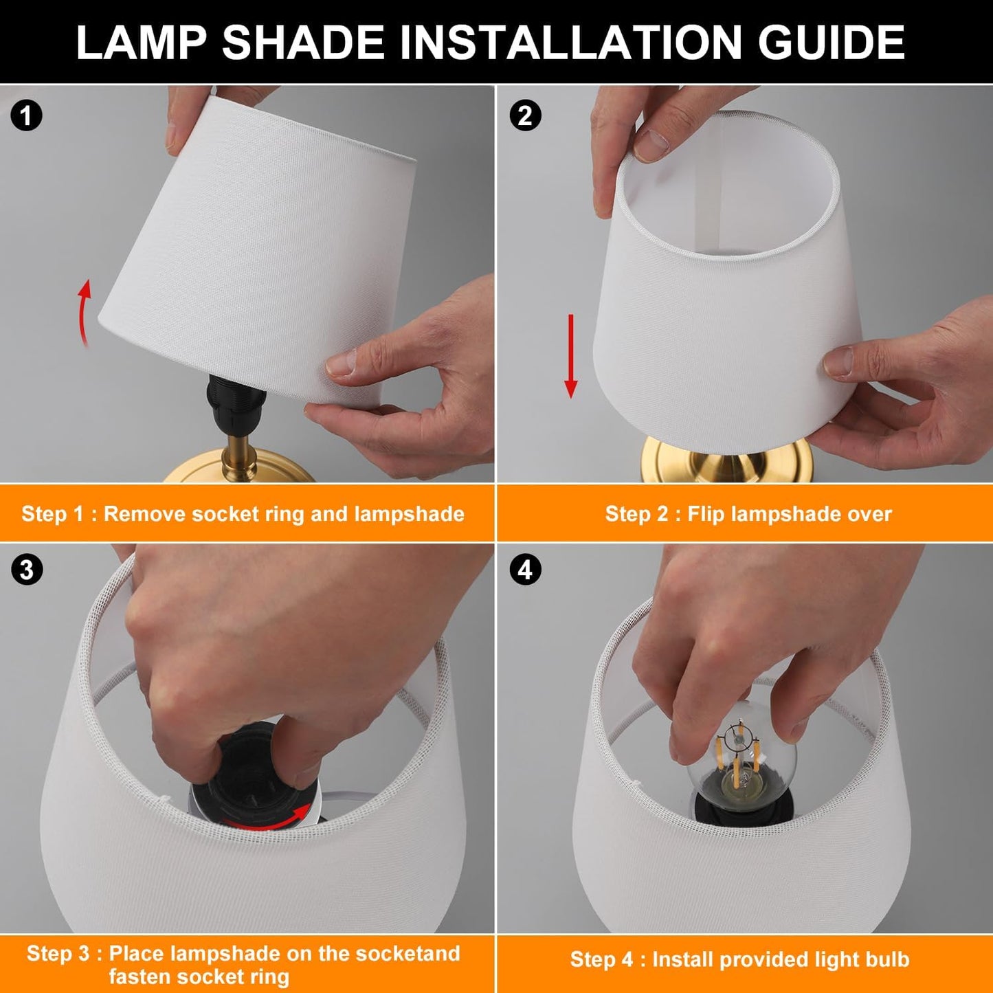 Rechargeable Cordless Touch Table Lamp - 5000mAh Battery, 3-Level Dimmable, Portable Brass Night Light for Home & Patio