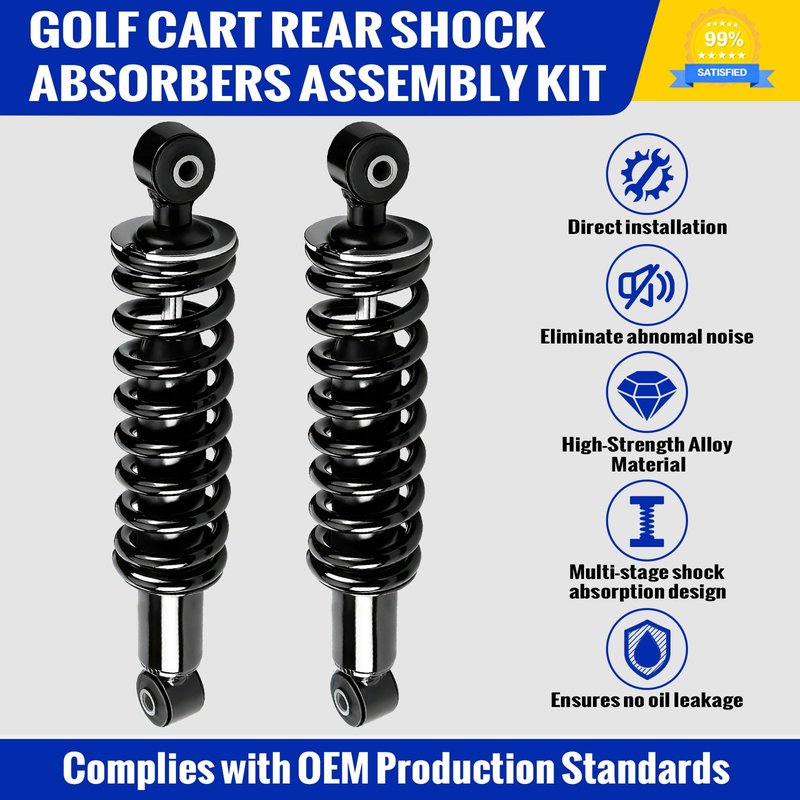 Roykaw Golf Cart Rear Shock Absorbers Assembly Kit Compatible with Yamaha G29/Drive Gas & Electric Models, Heavy Duty Shocks,Replaces #JW1-F2210-10-00, JW1-F2210-00-00, JW2-F2210-10-00, JW2-F2210-10