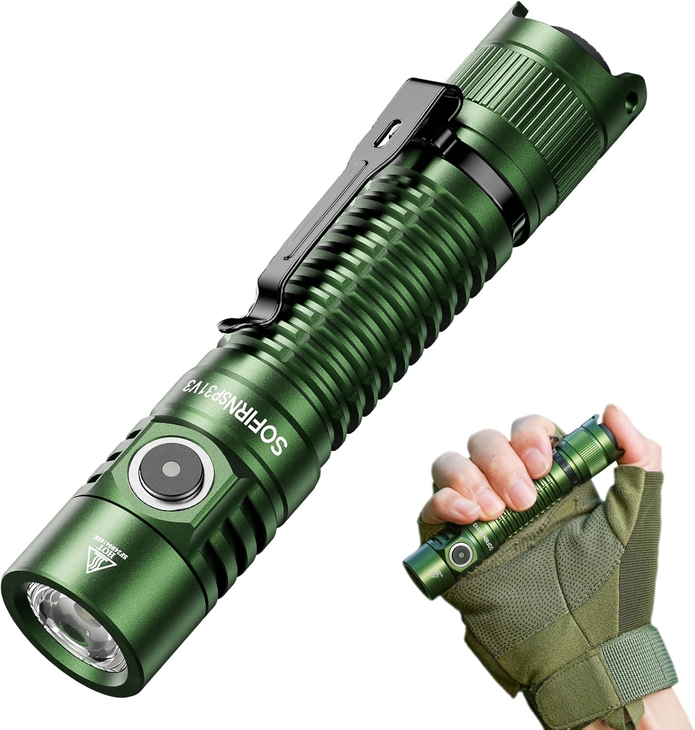 2000 Lumen Rechargeable Tactical Flashlight - Sofirn SP31 V3.0, IP68 Waterproof, EDC & Emergency Ready