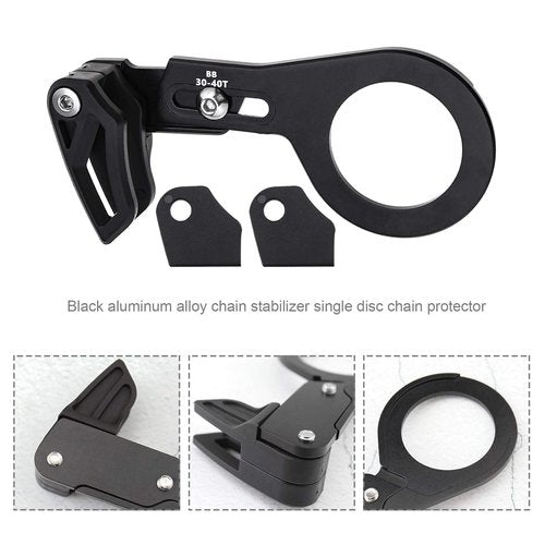 Create idea MTB 30-40T Chain Guide Protector BB Bottom Bracket Mount Black Aluminum Alloy Fit for Most Bicycle BMX Road Bike Mountain Bike