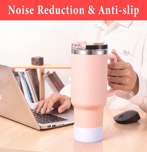 KTKUDY Silicone Boot for Stanley Quencher Tumbler & Hydro Flask | 2-Pack Protective Accessories