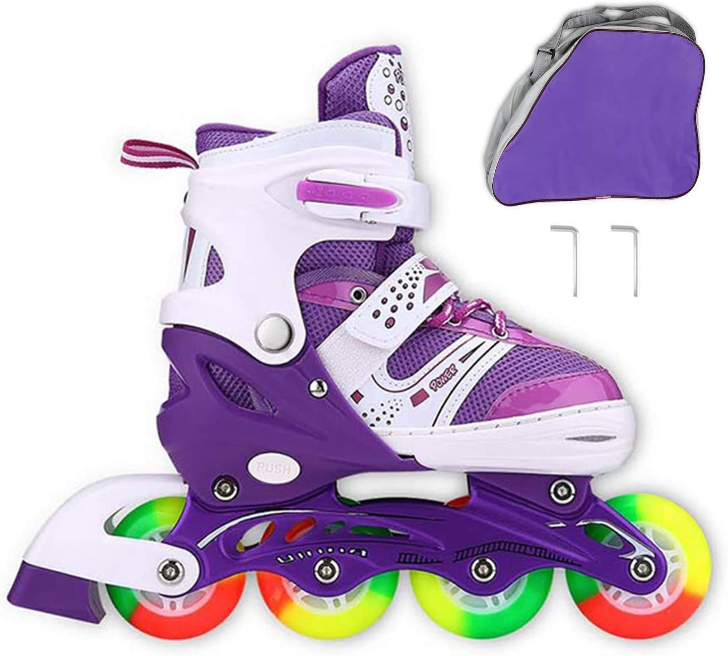 Skiennix Adjustable Inline Skates for Kids | Light-Up Wheels for Ages 4-12 | Perfect Beginner Gift