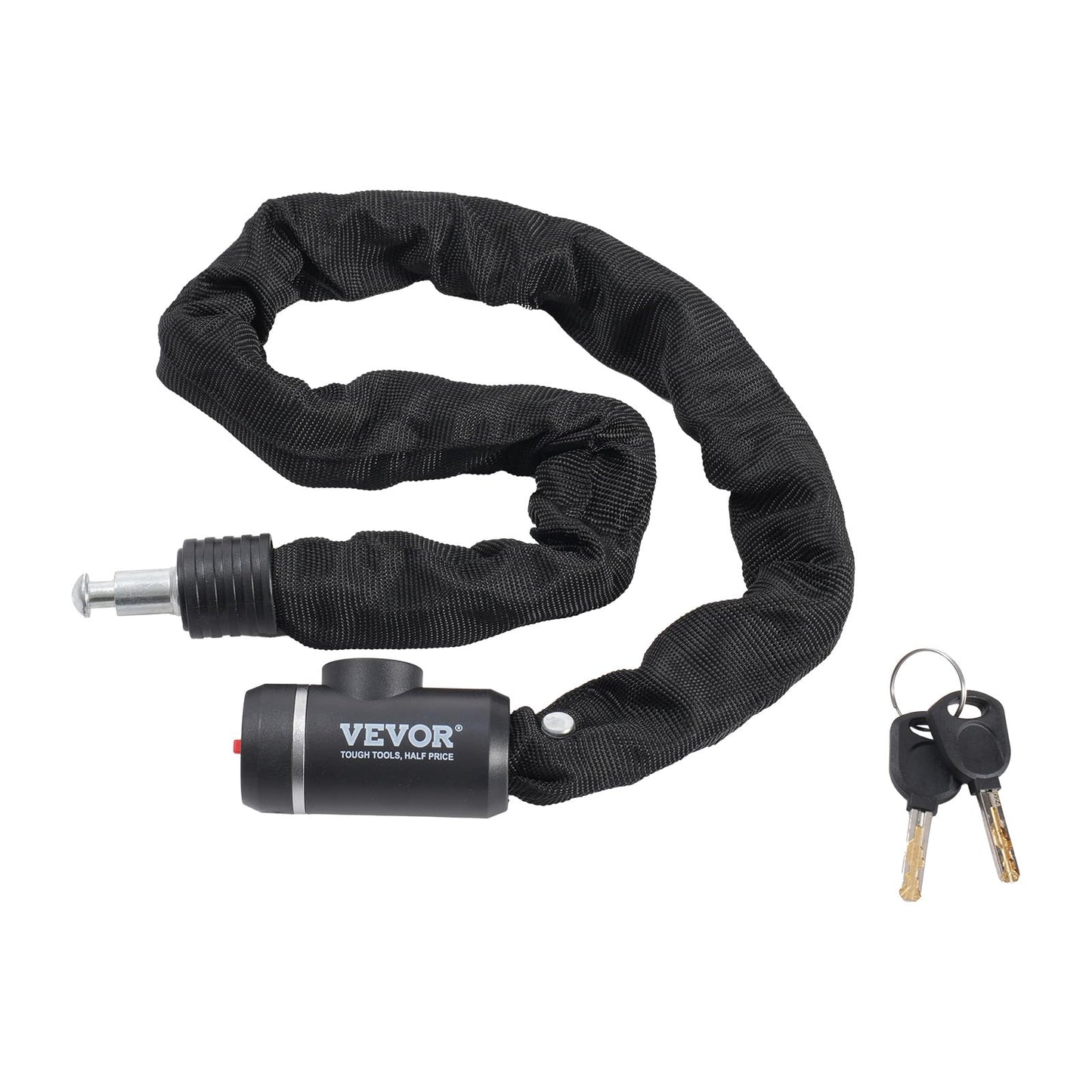 VEVOR 2.79 Ft Heavy Duty Anti-Theft Bike Chain Lock, 8mm, Black, Combination Lock, Cut Resistant, Ideal for Bicycles, Motorcycles, Gates, Fences