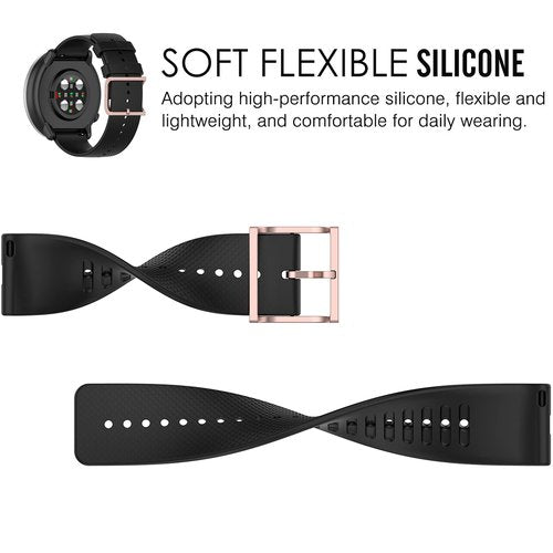 QGHXO Band for Polar Ignite 2, Soft Silicone Replacement Band for Polar Ignite 3/ Unite/Pacer/Pacer Pro (No Tracker, Replacement Bands Only)