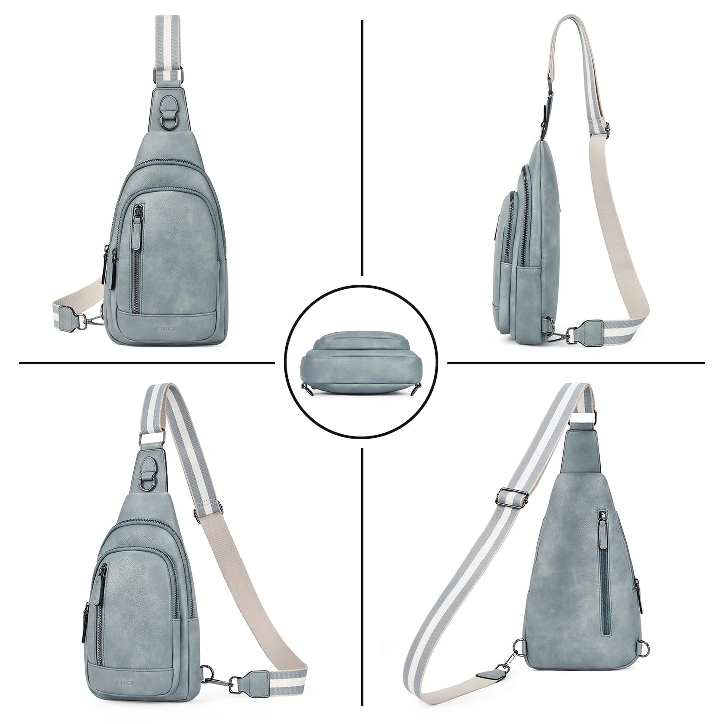 CLUCI Crossbody Bags for Women Men,Leather Sling Bag Cross Body Backpack for Woman Gifts for Women Birthday Unique