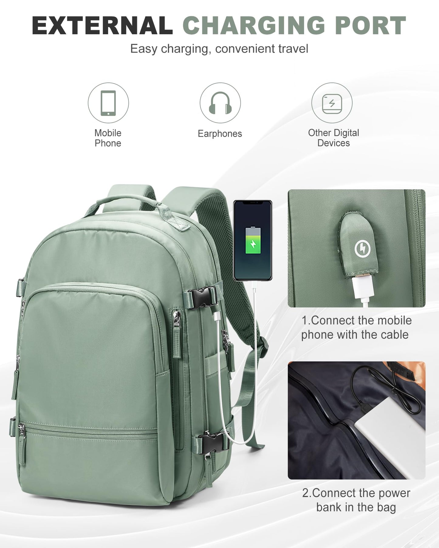 coofay Vacuum Backpack Travel with Pump Vacpack Backpack with Vacuum System Travel Compression Backpacks for Women Mochila De Viaje Carry on Luggage