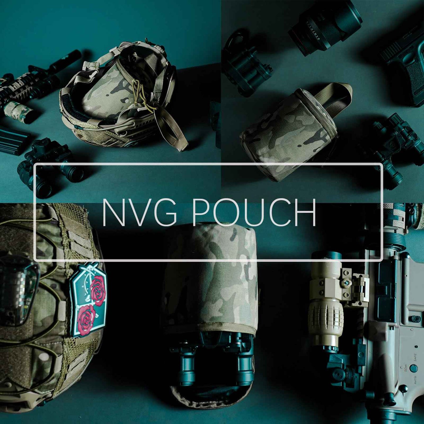 Lonloke Tactical NVG Pouch,MOLLE Night Vision Carrying Case,Soft Padded Multi-Purpose Utility Pouches. (MC)