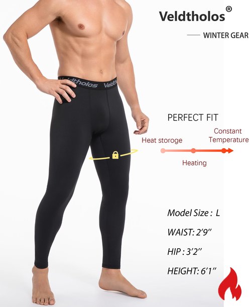 5 Pack Thermal Compression Pants for Men Fleece Lined Cold Weather Sports Tights Winter Gear Athletic Baselayer Leggings A M