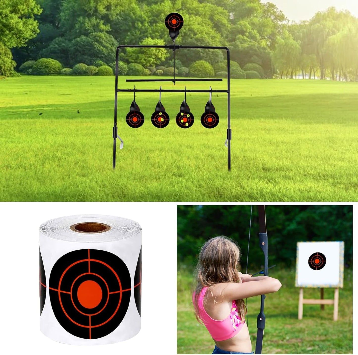 Splatter Targets | Self-Adhesive 3" Shooting Targets for Airsoft, Rifle & Pistol Practice