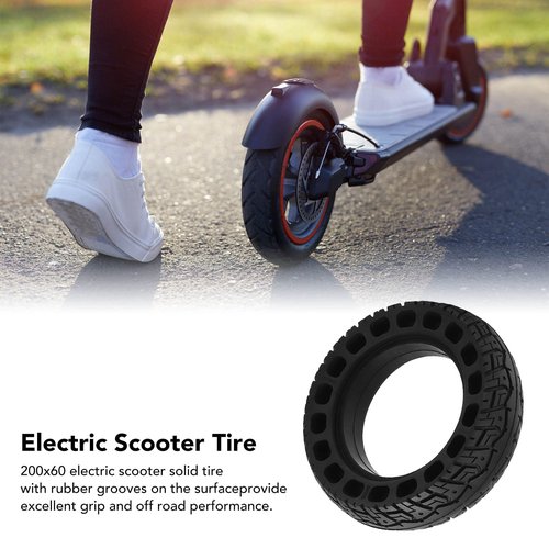 200x60 Electric Scooter Solid Tire, Scooter Tyre Excellent Grip Prevent Puncture for Outdoor Riding