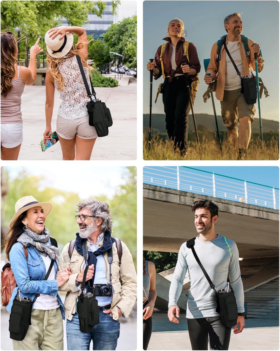 Sportsnew Water Bottle Carrier Bag - Insulated Holder with Phone Pocket for 30oz & 40oz Tumblers
