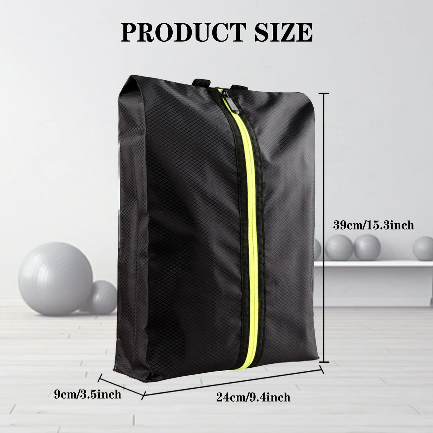 2PCS Travel Shoe Bags, Active Carbon, Sports Compatible, Water Resistant, Smell Proof, Lightweight