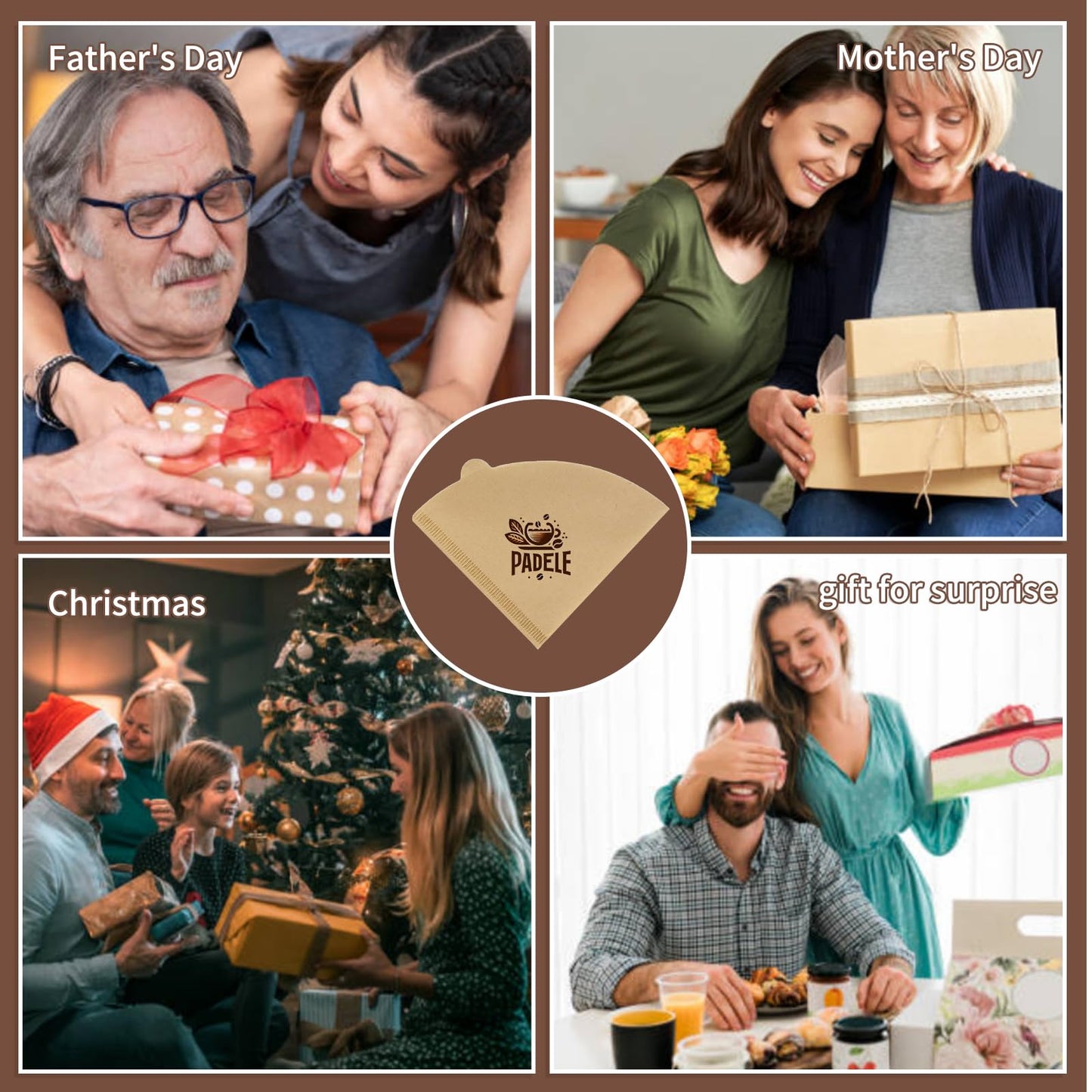 V60 Coffee Filters, 300 Count Size 02 Pour Over Coffee Filter, 1-4 Cups Disposable Cone Paper Coffee Filters 2, Compatible with Conical Shaped Dripper and Drip Coffee Maker,Natural